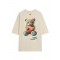TRICOU BARROW,  Teddy Bear Multicolor Print, Cream