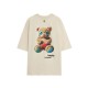 TRICOU BARROW,  Teddy Bear Multicolor Print, Cream - F5BWUATH049013