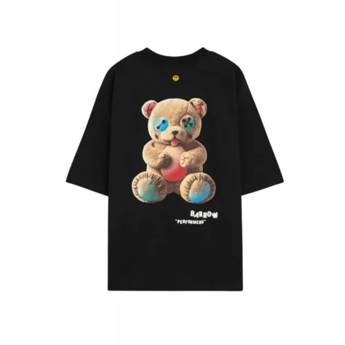 TRICOU BARROW,  Teddy Bear Multicolor Print, Negru