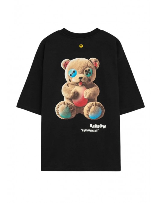 TRICOU BARROW, Teddy Bear Multicolor Print, Negru - F5BWUATH049110 TRICOU BARROW, Teddy Bear Multicolor Print, Negru - F5BWUATH049110
