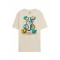 TRICOU BARROW,  Teddy Bear Multicolor Print on Back, Cream