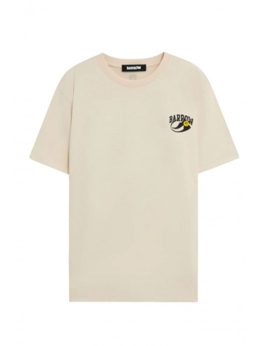 TRICOU BARROW, Teddy Bear Multicolor Print on Back, Cream - F5BWUATH053013 TRICOU BARROW, Teddy Bear Multicolor Print on Back, Cream - F5BWUATH053013