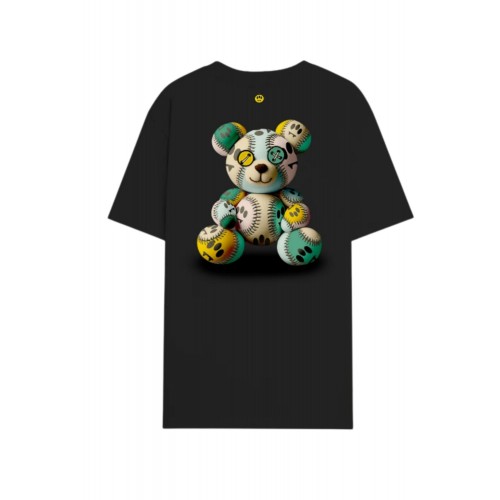 TRICOU BARROW,  Teddy Bear Multicolor Print on Back, Negru TRICOU BARROW,  Teddy Bear Multicolor Print on Back, Negru