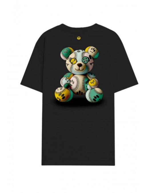 TRICOU BARROW, Teddy Bear Multicolor Print on Back, Negru - F5BWUATH053110 TRICOU BARROW, Teddy Bear Multicolor Print on Back, Negru - F5BWUATH053110