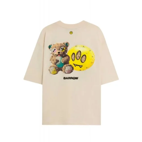 TRICOU BARROW,  Teddy Bear Print I'm so happy, Cream