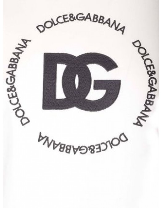 Tricou DOLCE & GABBANA, Logo Frontal, Alb - F8T00ZGDB5UW0800