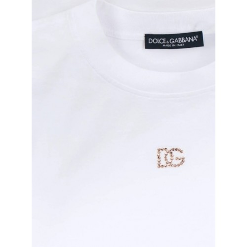 Tricou DOLCE GABBANA,  Logo Embellished Crewneck T Shirt