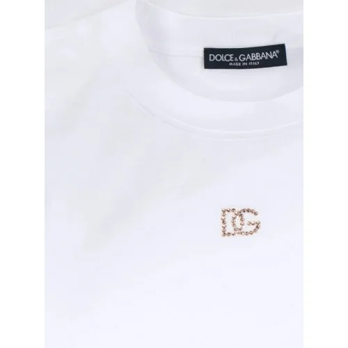 Tricou DOLCE GABBANA,  Logo Embellished Crewneck T Shirt