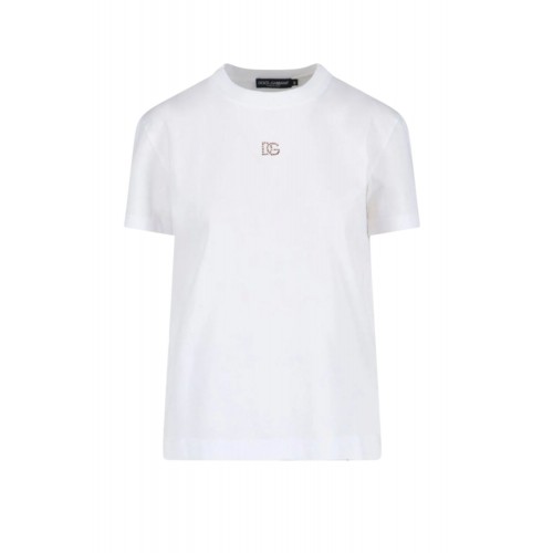 Tricou DOLCE GABBANA,  Logo Embellished Crewneck T Shirt
