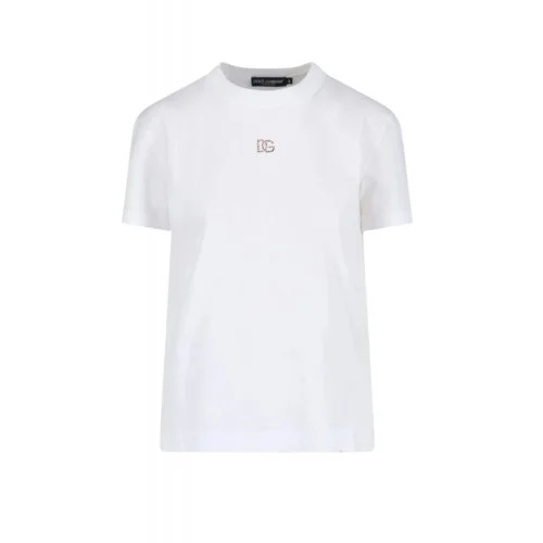 Tricou DOLCE GABBANA,  Logo Embellished Crewneck T Shirt