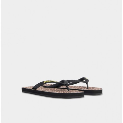 Papuci DSQUARED2, Wild2 Flip Flops