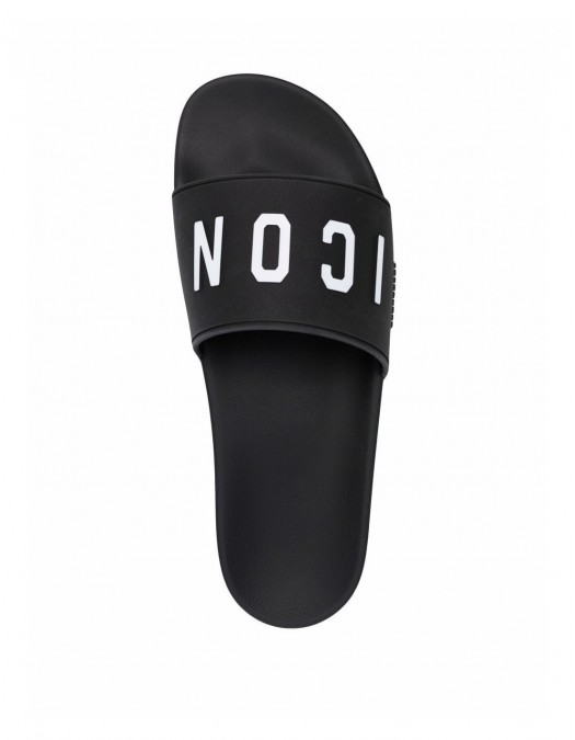 Papuci DSQUARED2, Logo Icon Insertm Black - FFM0023172035162124