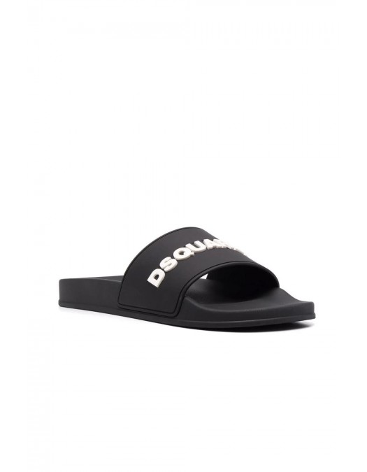 PAPUCI DSQUARED2, Logo Print 3D, Black - FFM0023172050132124