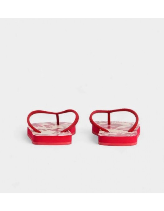 Papuci Dsquared, Rebel Hibiscus Flip Flops - FFW000117208751M4236