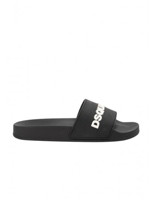 Papuci DSQUARED2, Logo Print 3D, Negru - FFW0017172050132124 Papuci DSQUARED2, Logo Print 3D, Negru - FFW0017172050132124