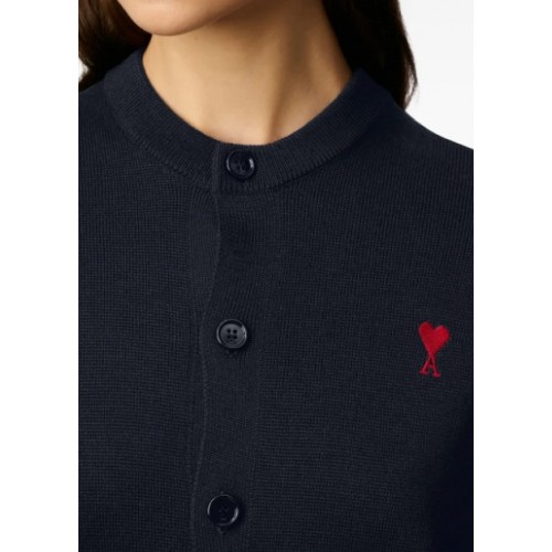 Cardigan AMI PARIS, Ami De Coeur wool blue cardigan