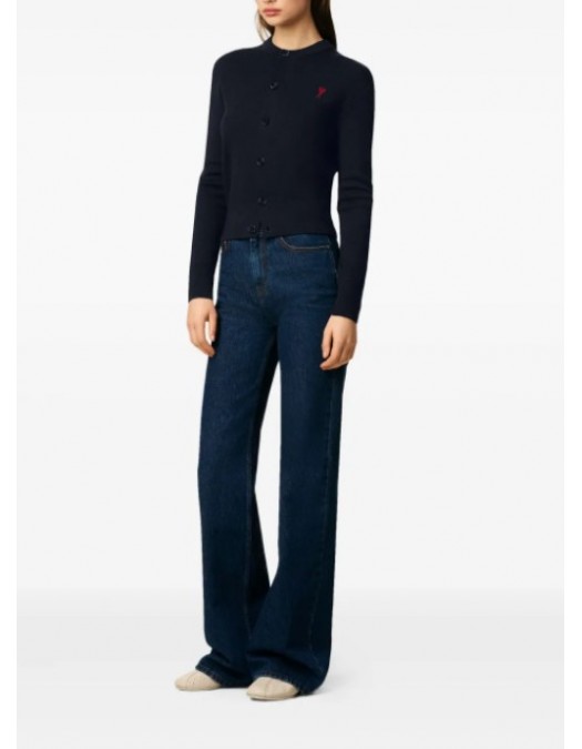 Cardigan AMI PARIS, Ami De Coeur wool blue cardigan - FKC361001430