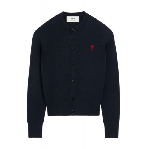Cardigan AMI PARIS, Ami De Coeur wool blue cardigan
