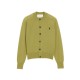 Cardigan AMI PARIS, Green Wool Crewneck Ami De Coeur Cardigan - FKC386KN0039A091