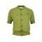 Cardigan AMI PARIS, Matcha Green Short-Sleeve Merino Wool Cardigan
