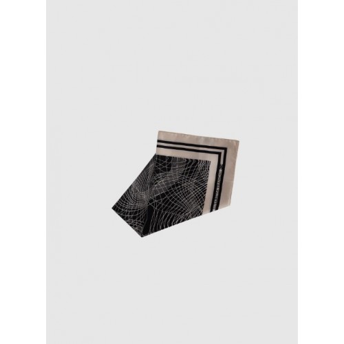Esarfa ELISABETTA FRANCHI, Silk scarf with abstract print