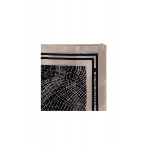 Esarfa ELISABETTA FRANCHI, Silk scarf with abstract print