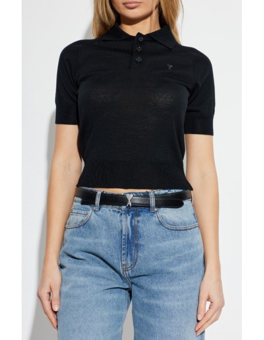 Tricou AMI PARIS, Polo - Noir - FPL439KN00390180