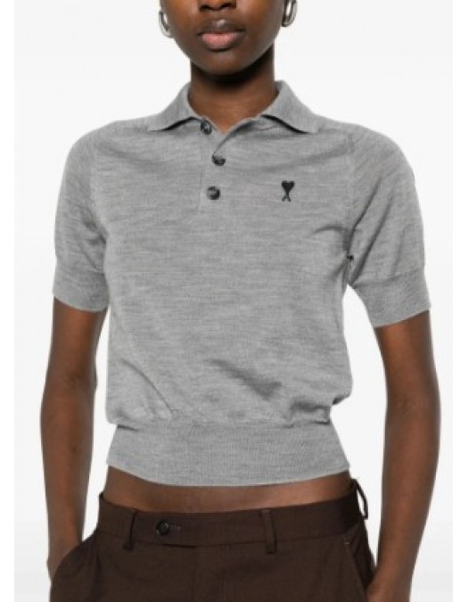Tricou AMI PARIS, Sweaters Gray - FPL439KN00390504