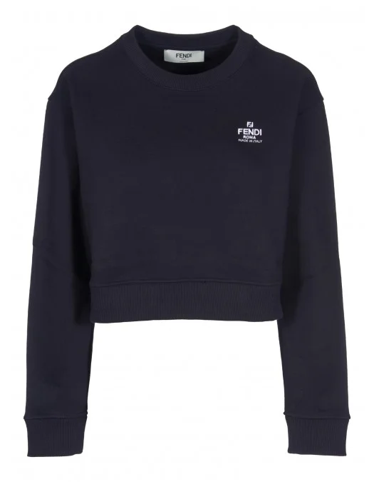 Hanorac Fendi, Short Crop, Logo Insert, Black - FS9648AOE3F0GME Hanorac Fendi, Short Crop, Logo Insert, Black - FS9648AOE3F0GME