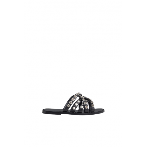 Papuci DSQUARED2, Allover Studs Flat, Black Papuci DSQUARED2, Allover Studs Flat, Black