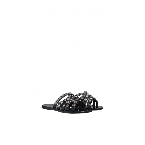 Papuci DSQUARED2, Allover Studs Flat, Black Papuci DSQUARED2, Allover Studs Flat, Black