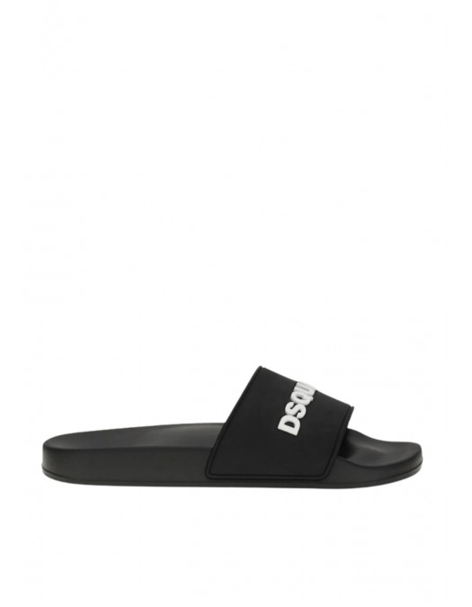 Papuci DSQUARED2, Logo Slides, Negru - FSM0085172088692124