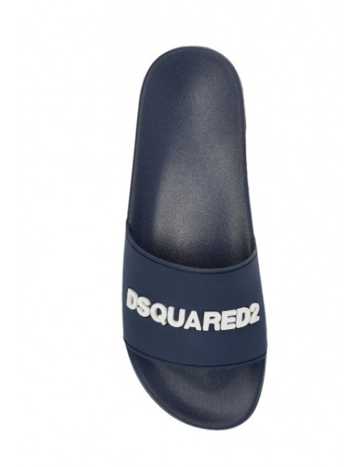 Papuci DSQUARED2, Logo Slides, Navy Blue - FSM0085172088693085