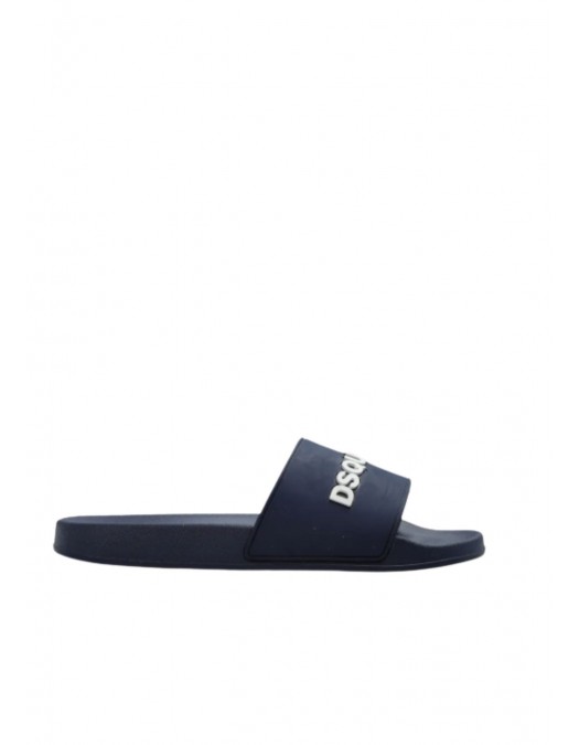 Papuci DSQUARED2, Logo Slides, Navy Blue - FSM0085172088693085