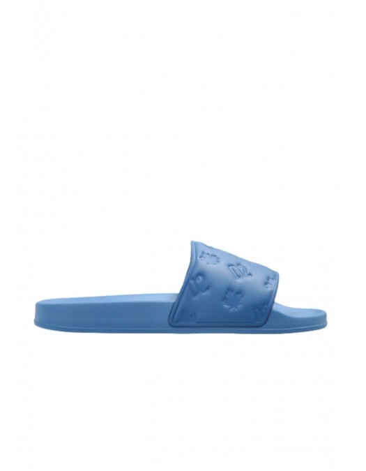 Papuci DSQUARED2, BLUE Logo slides - FSM0090350088773074
