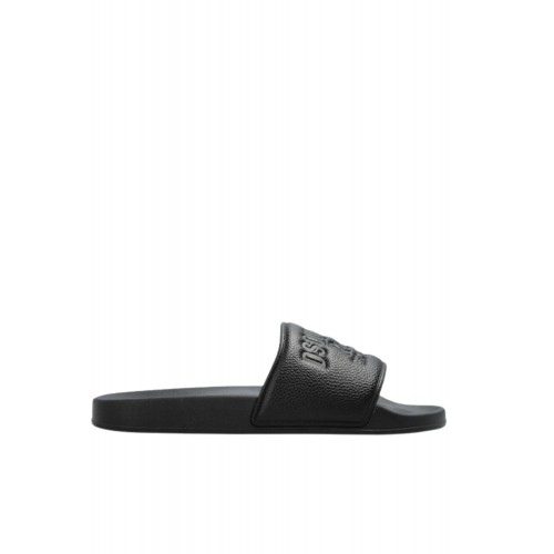 Papuci DSQUARED2, Black Logo slides