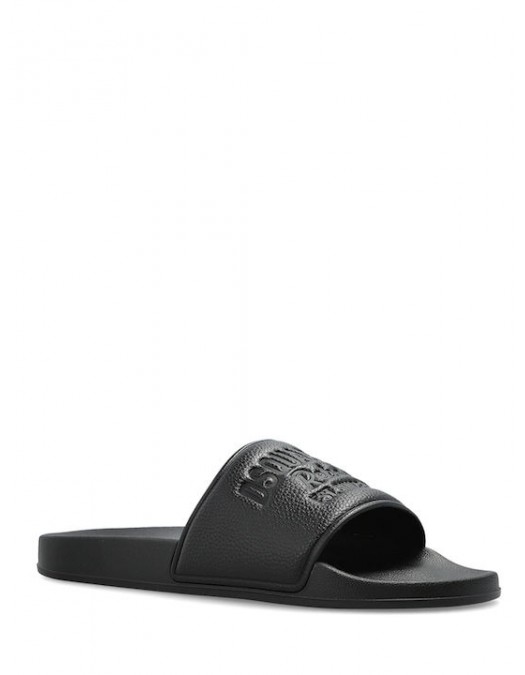Papuci DSQUARED2, Black Logo slides - FSM0090350088782124