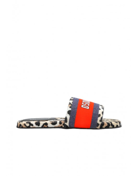Papuci DSQUARED2, MULTICOLOUR Flip-flops with logo - FSW008008C08881A003