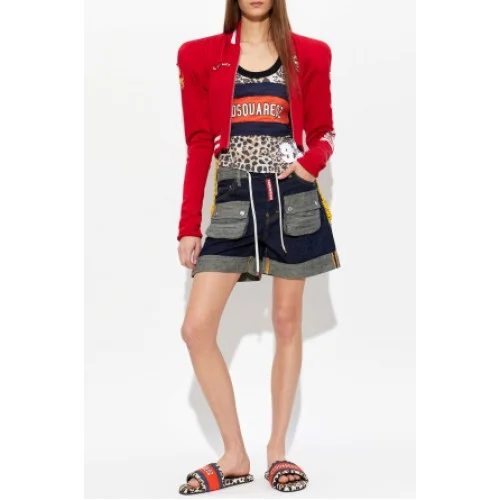 Papuci DSQUARED2, MULTICOLOUR Flip-flops with logo