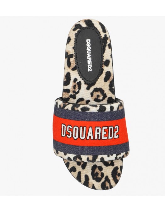 Papuci DSQUARED2, MULTICOLOUR Flip-flops with logo - FSW008008C08881A003