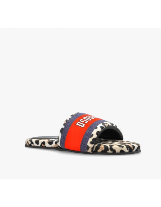 Papuci DSQUARED2, MULTICOLOUR Flip-flops with logo - FSW008008C08881A003