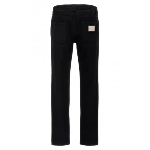 Jeans DOLCE & GABBANA, Audrey Logo Metalic, Negru