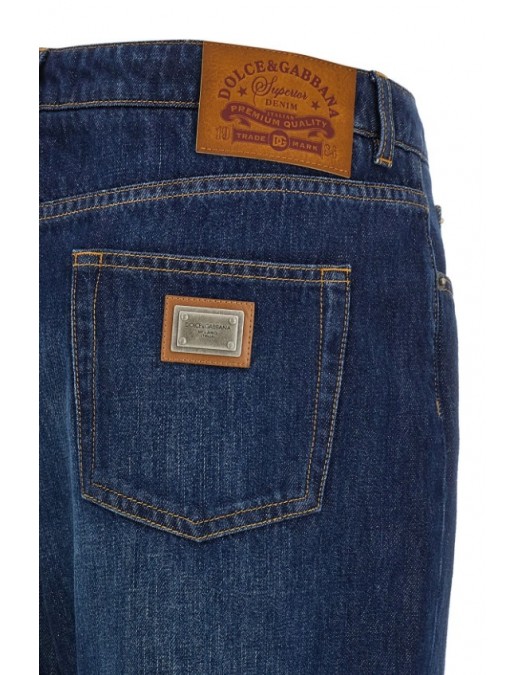 Jeans DOLCE GABBANA ,Stretched pleated trompe l'oeil jeans - FTDDFDG8OT3S9001