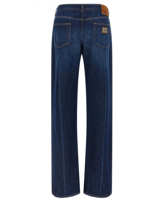 Jeans DOLCE GABBANA ,Stretched pleated trompe l'oeil jeans - FTDDFDG8OT3S9001