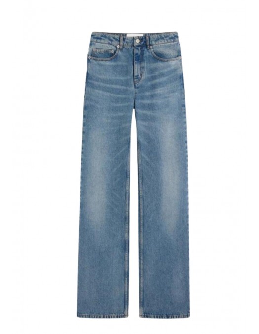 Jeans AMI PARIS, Blue Cotton Flare Fit Jeans - FTP835CO0063100