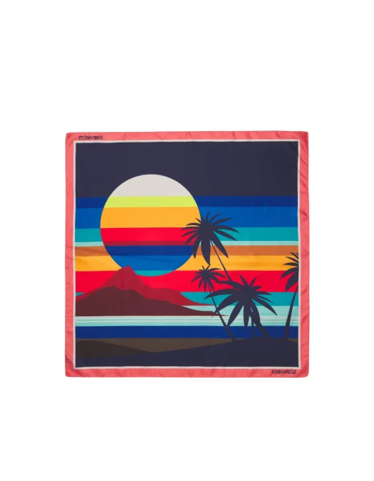 Earfa DSQUARED2, Summer Lovers Foulard, Silk, Multicolor - FUW001100SU0075M037UNI Earfa DSQUARED2, Summer Lovers Foulard, Silk, Multicolor - FUW001100SU0075M037UNI