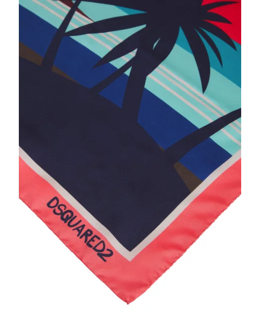Earfa DSQUARED2, Summer Lovers Foulard, Silk, Multicolor - FUW001100SU0075M037UNI Earfa DSQUARED2, Summer Lovers Foulard, Silk, Multicolor - FUW001100SU0075M037UNI