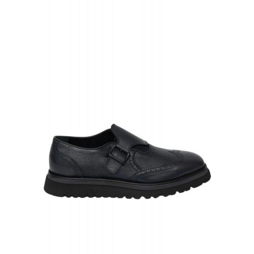 Pantofi GNV, Brogue Monk Strap Style, Navy Blue Pantofi GNV, Brogue Monk Strap Style, Navy Blue