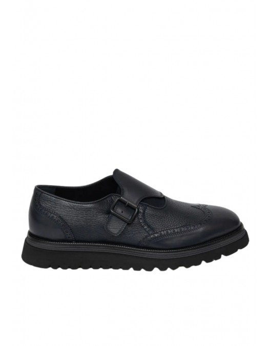 Pantofi GNV, Brogue Monk Strap Style, Navy Blue - G43489BLU Pantofi GNV, Brogue Monk Strap Style, Navy Blue - G43489BLU