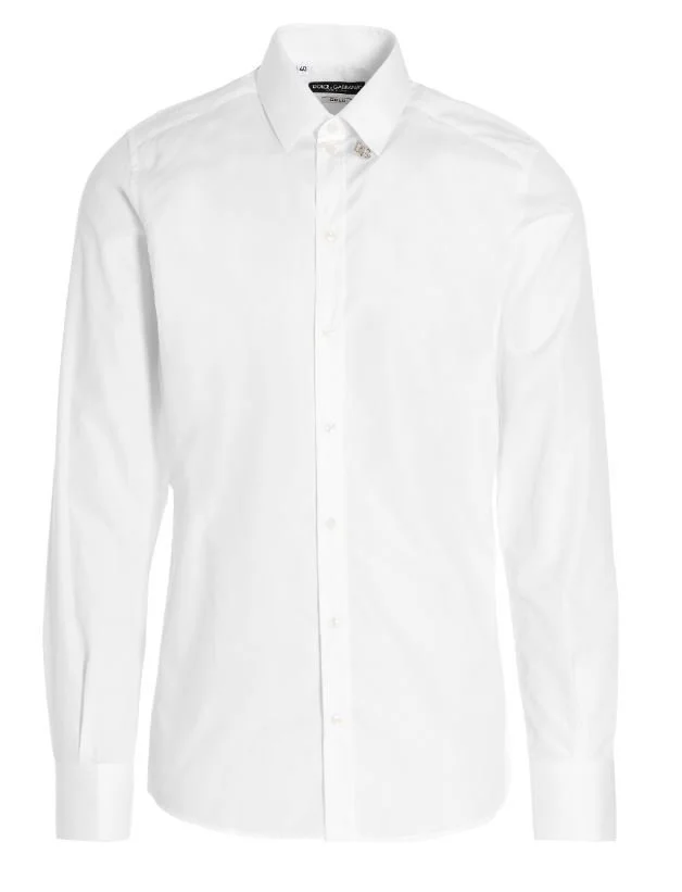 Camasa DOLCE & GABBANA, Deep South, Logo Argintiu, Alb